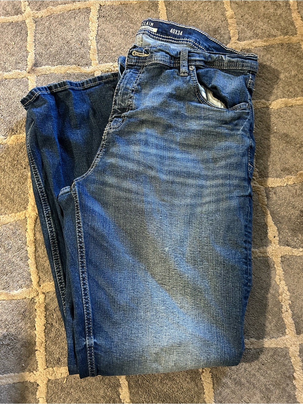 Reclaim- By Buckle, Relaxed Fit Men's Blue Denim Jeans - Casual Comfort